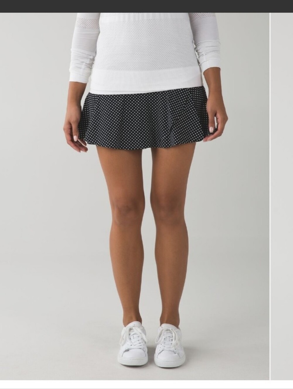 lululemon Hit Your Stride Skirt Biggy Dot Printed Black Ghost/Sapphire Blue